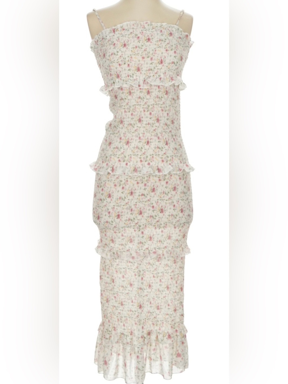 Mable Floral Ruffle Maxi Dress Small